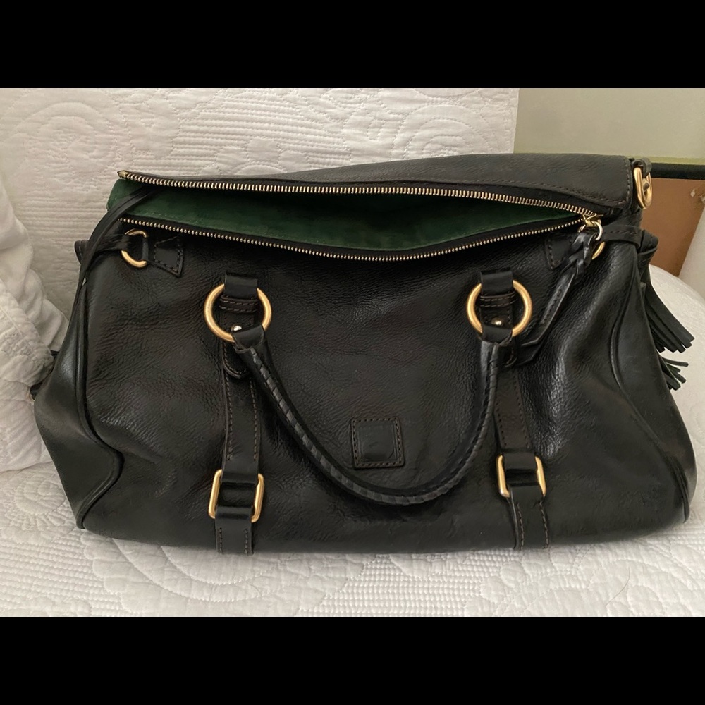 Dooney & Bourke Black Leather Florentine Satchel